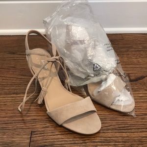 Never Worn Suede Lord & Taylor 424 Fifth Beige Heels